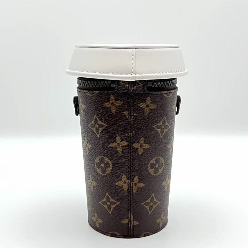 LV 老花 CoffeeCupMNG咖啡可樂杯 芯片款14*19*9 98新配件塵袋-5
