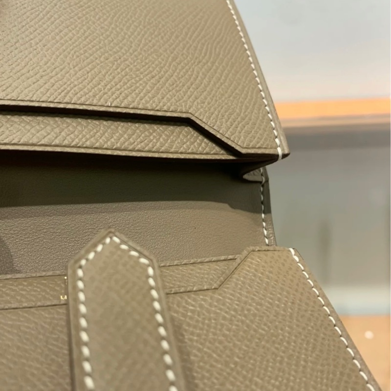 HERMES Bearn 大象灰金扣卡包 A刻-13