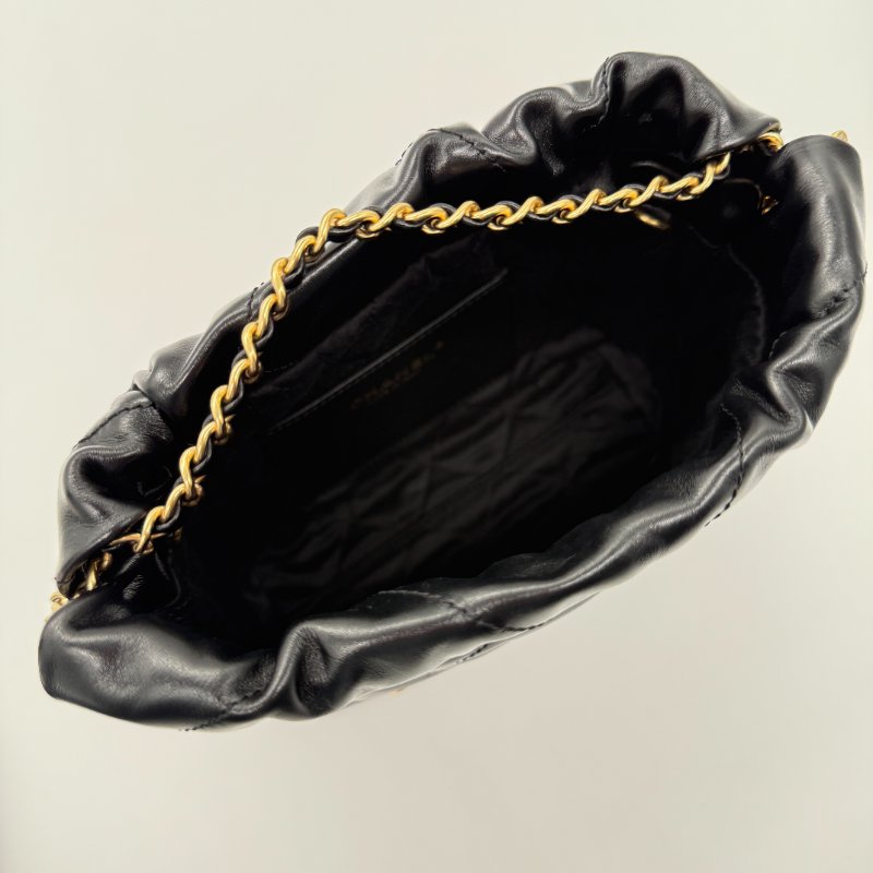 全網唯一✨甜價來襲【大全套♥️ 珍珠稀有限量款】CHANEL 香奈兒 22bag Mini 黑色 牛皮 珍珠手提鏈條⛓️ 皮穿鏈肩帶（可以拆卸）｜-9