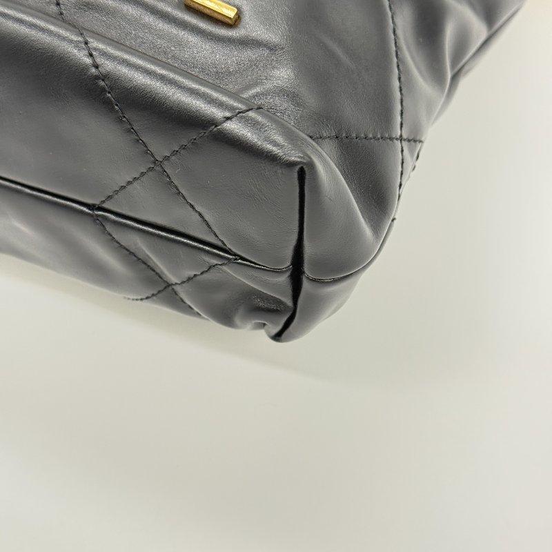 全網唯一✨甜價來襲【大全套♥️ 珍珠稀有限量款】CHANEL 香奈兒 22bag Mini 黑色 牛皮 珍珠手提鏈條⛓️ 皮穿鏈肩帶（可以拆卸）｜-13