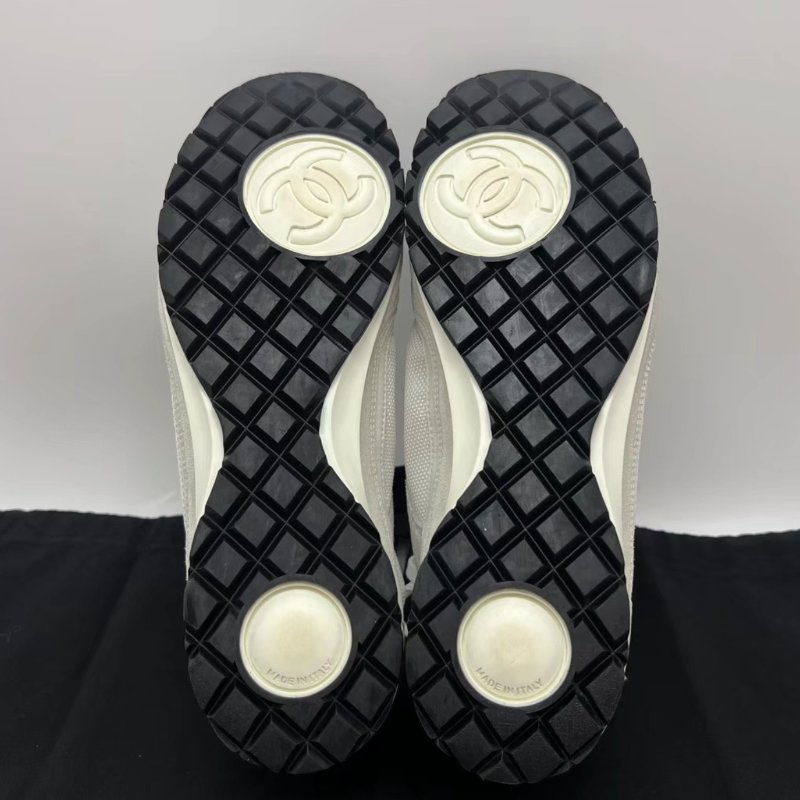 CHANEL 23P白色帆布鞋38號 98新配件塵袋-3