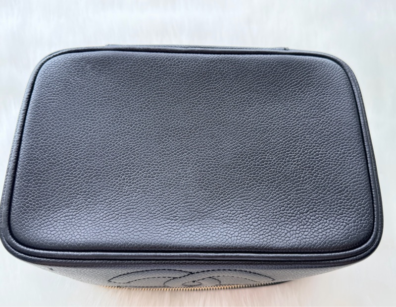 CHANEL 香奈兒 荔枝皮 雙C金鍊 經典化妝包-6