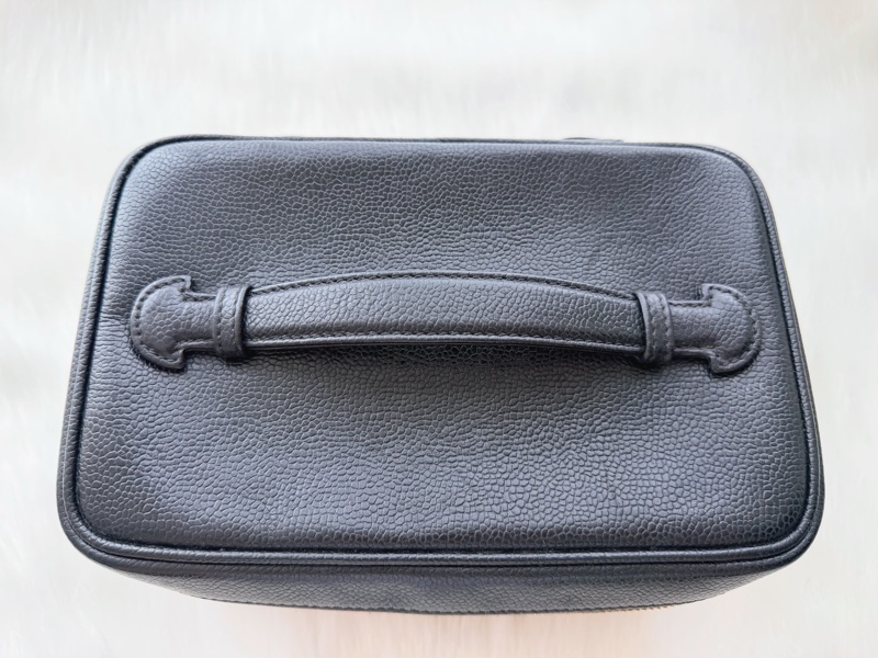 CHANEL 香奈兒 荔枝皮 雙C金鍊 經典化妝包-7