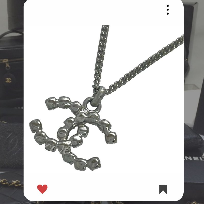 🛍️🎁 雙11🔥 11月新品上架 🔥💖 ✨香奈兒 Chanel CC 閃鑽 銀色項鏈🔥 香奈兒熱賣款 香奈兒經典款 頸鏈 CHANEL NECKLACE-7