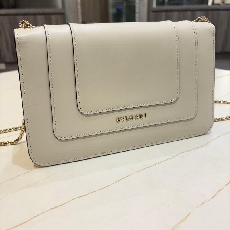 *SHIHNA名牌精品*Bvlgari Serpenti Forever 肩背包(淨白瑪瑙色)-1