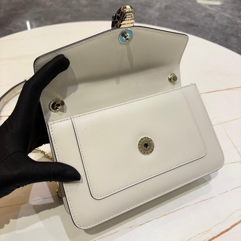 *SHIHNA名牌精品*Bvlgari Serpenti Forever 肩背包(淨白瑪瑙色)-4