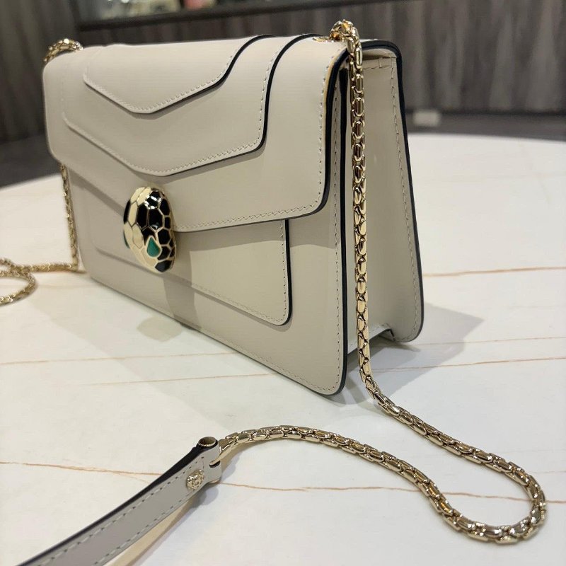 *SHIHNA名牌精品*Bvlgari Serpenti Forever 肩背包(淨白瑪瑙色)-8