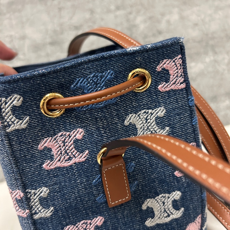Celine 2025限量新款 牛仔燒賣包-3