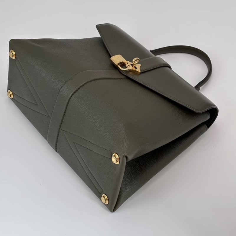 Lv 綠色金扣風中玫瑰手提肩背斜背包30*22*12 98新配件塵袋鎖-4