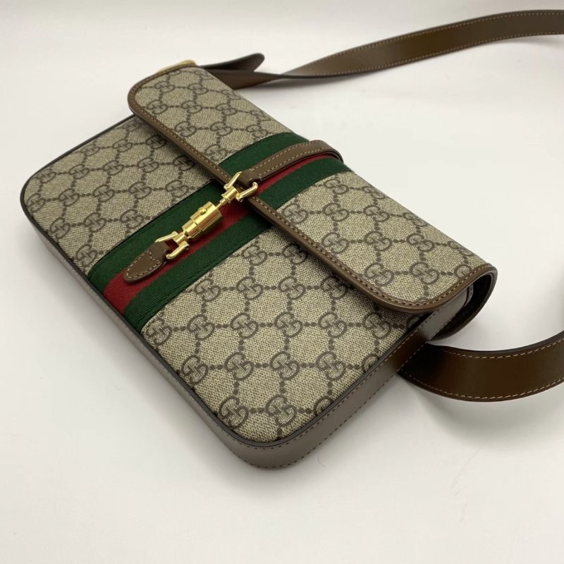 GUCCI 老花Jackie1961老花胸包腰包25*16*3 全新閒置配件塵袋吊牌-2