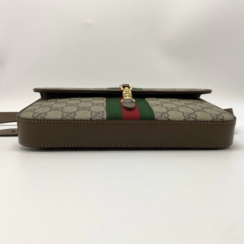 GUCCI 老花Jackie1961老花胸包腰包25*16*3 全新閒置配件塵袋吊牌-3