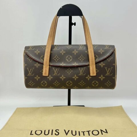 LV 老花中古法棍晚宴手提包28*14*6 98新配件塵袋