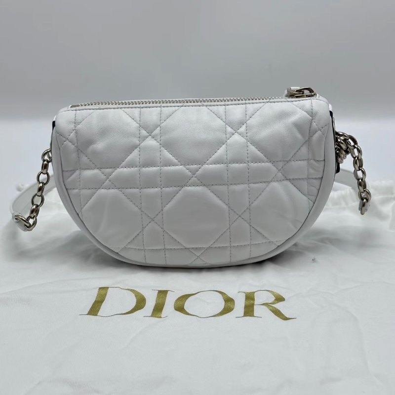 DIOR vibe黑白拼金扣手提肩背斜背包 20*15*7 98新 配件盒子塵袋保卡-0