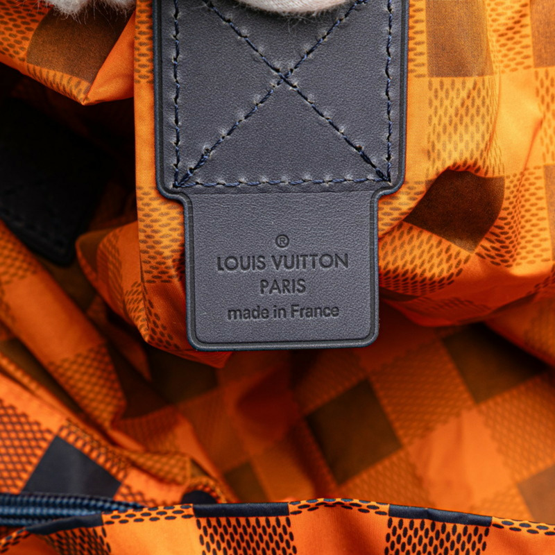 路易威登 Damier Aventure 背包 N41188 橙色海軍藍尼龍皮革女士路易威登 LOUIS VUITTON-6