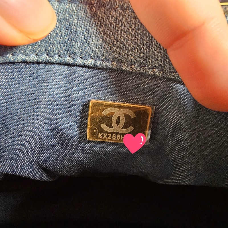 Chanel 香奈兒 22C 金球 牛仔 方胖子 98新 晶片款 絕版-17