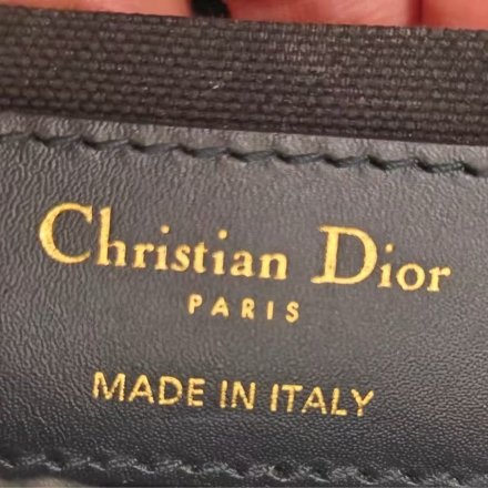 DIOR 藍色老花金扣mini蒙田盒子包 18*12*5.5 99新配件塵袋-6