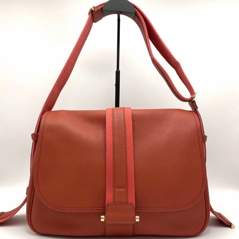 HERMES Bourlingue牛皮肩背斜背郵差包 35*23*13 98新 配件塵袋-0