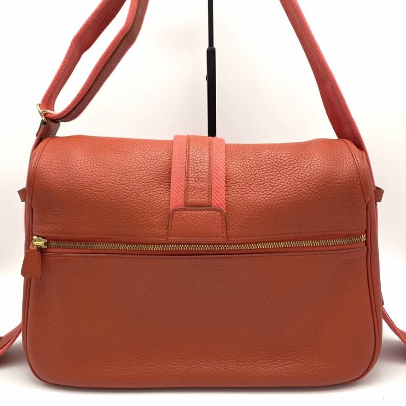 HERMES Bourlingue牛皮肩背斜背郵差包 35*23*13 98新 配件塵袋-5