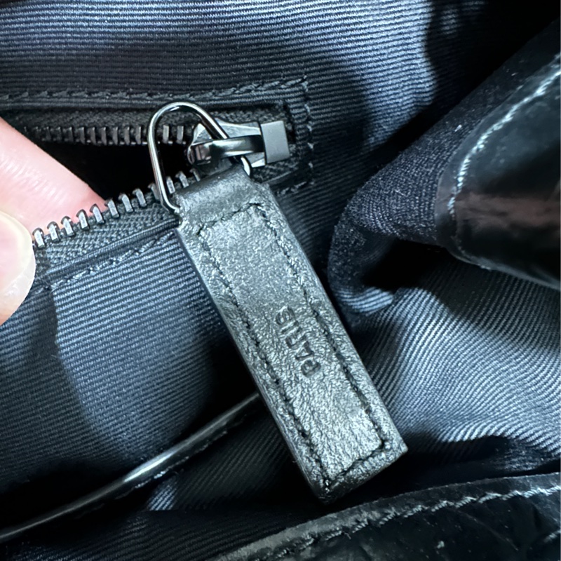 YSL牛皮壓鱷魚紋路Niki shopping bag 購物袋-13