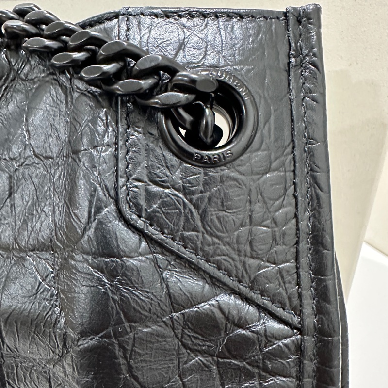 YSL牛皮壓鱷魚紋路Niki shopping bag 購物袋-16