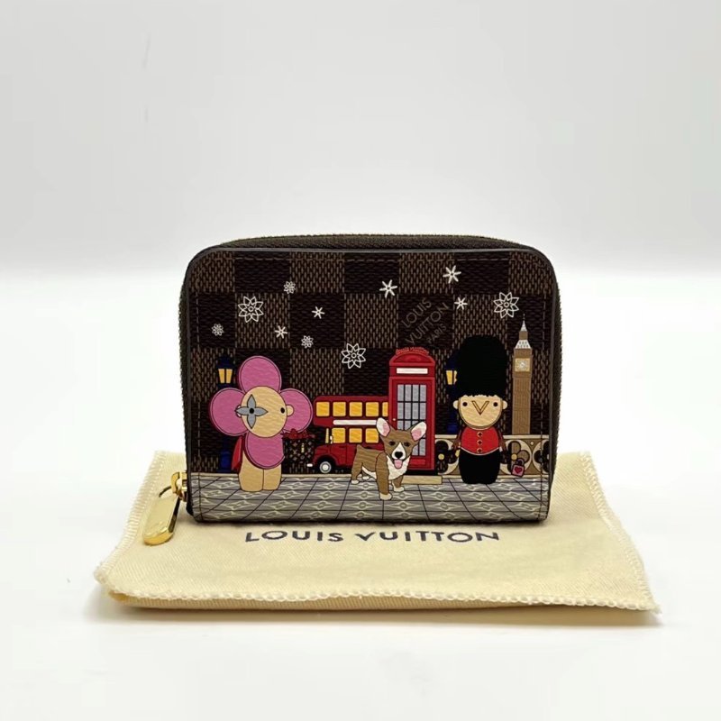 LV Zippy Coin聖誕短款錢包 芯片款11*8.5*2 98新配件塵袋-0