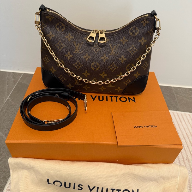 近全新!LV黑牛角包!大全配!-5