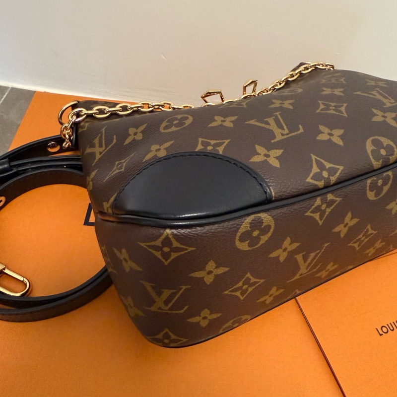 近全新!LV黑牛角包!大全配!-9