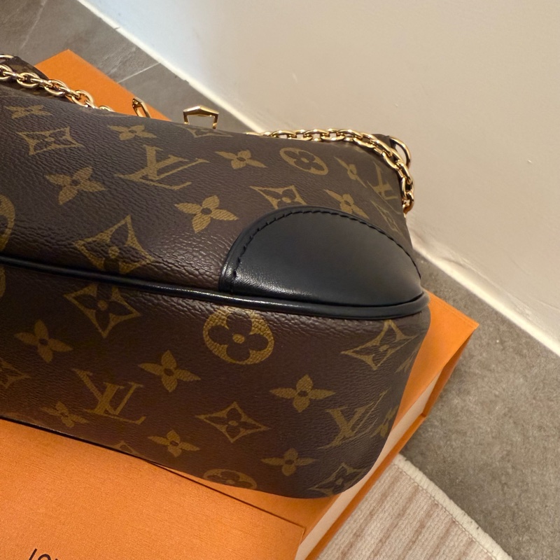 近全新!LV黑牛角包!大全配!-10