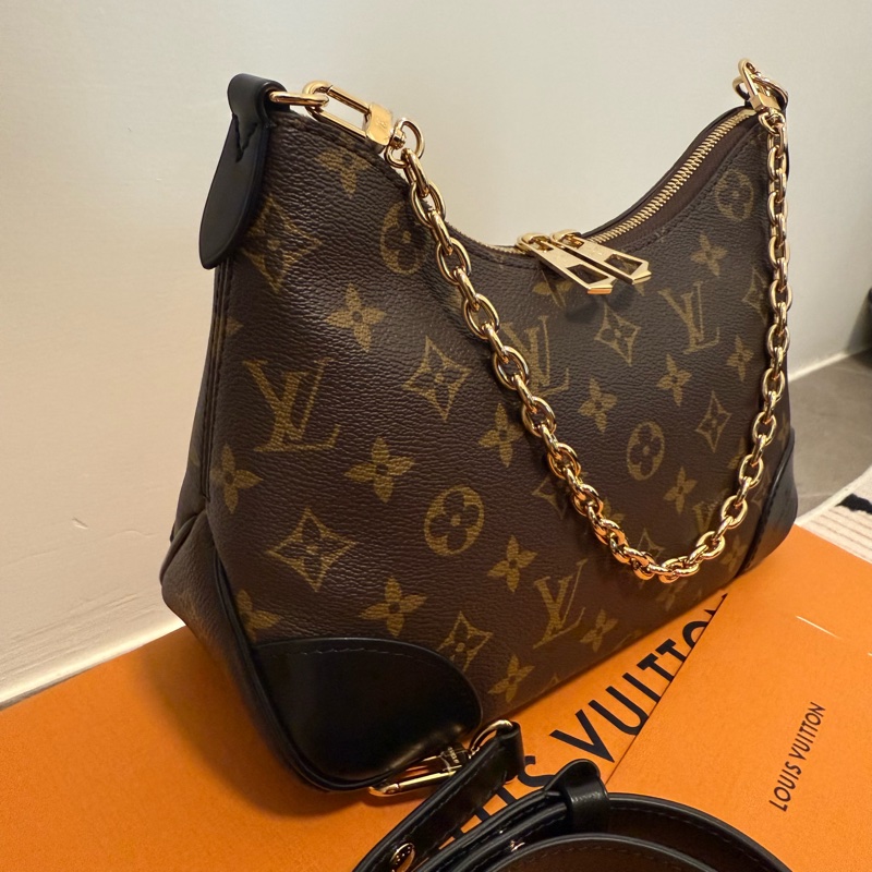 近全新!LV黑牛角包!大全配!-14