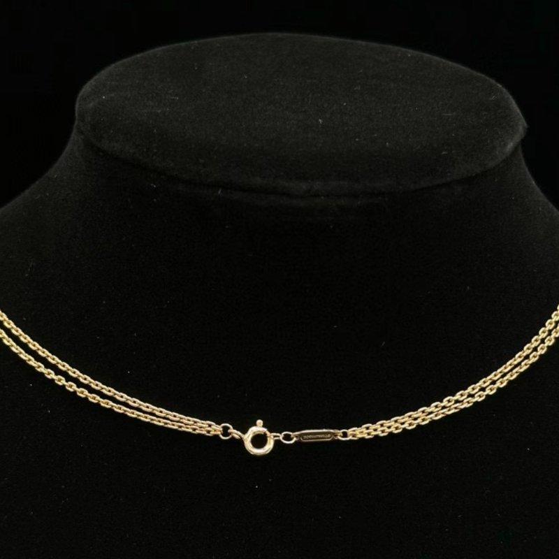 TIFFANY HardWear系列18K玫瑰金雙鏈環項鍊 鏈長40cm 98新配件盒子-3