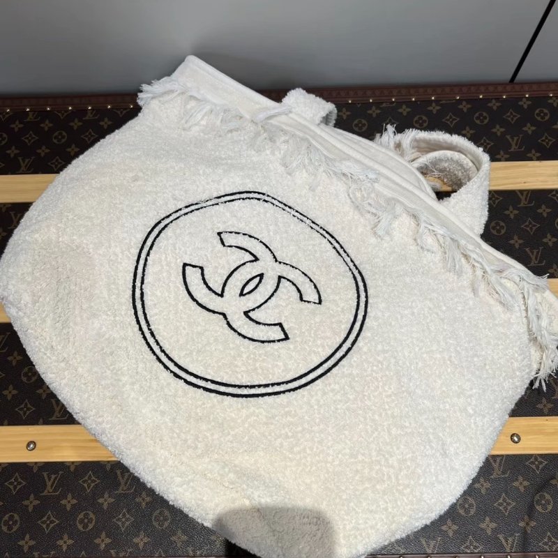 CHANEL 22A三合黑白子母沙灘托特包 59*40*20 98新-2