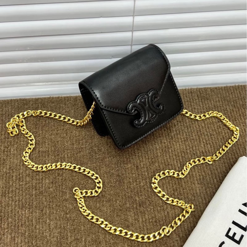 😎閒置品😎CELINE Triomphe 凱旋門 鏈條卡片包 (鏈條可拆)-7
