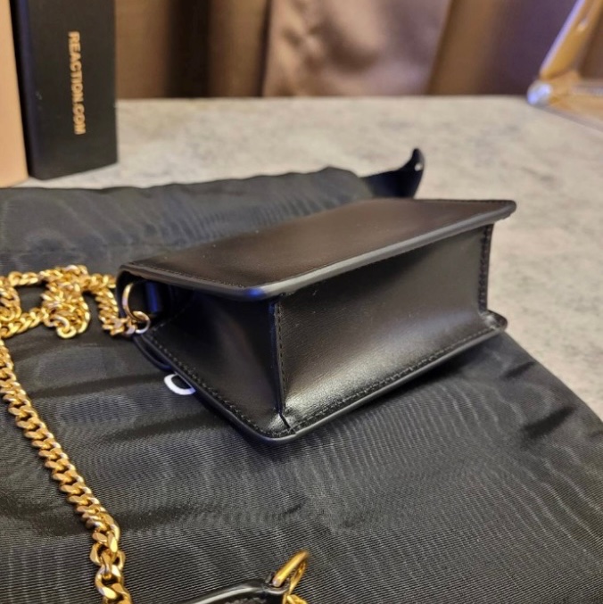 😎閒置品😎CELINE Triomphe 凱旋門 鏈條卡片包 (鏈條可拆)-14