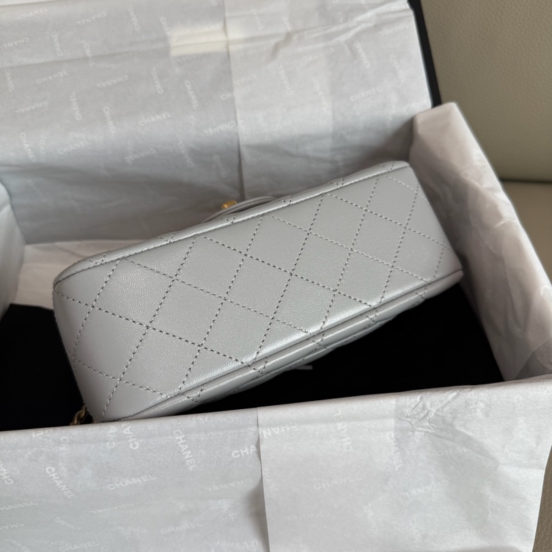 「M.Y精品」 全新 24K 小香 金球cf20 金球大mini 灰-14