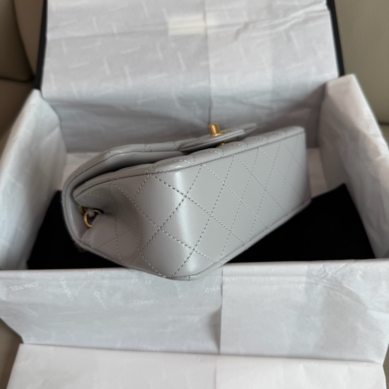 「M.Y精品」 全新 24K 小香 金球cf20 金球大mini 灰-16