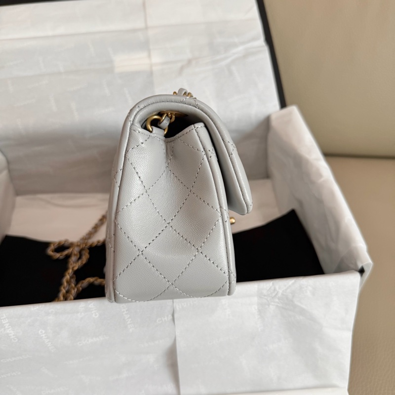 「M.Y精品」 全新 24K 小香 金球cf20 金球大mini 灰-18