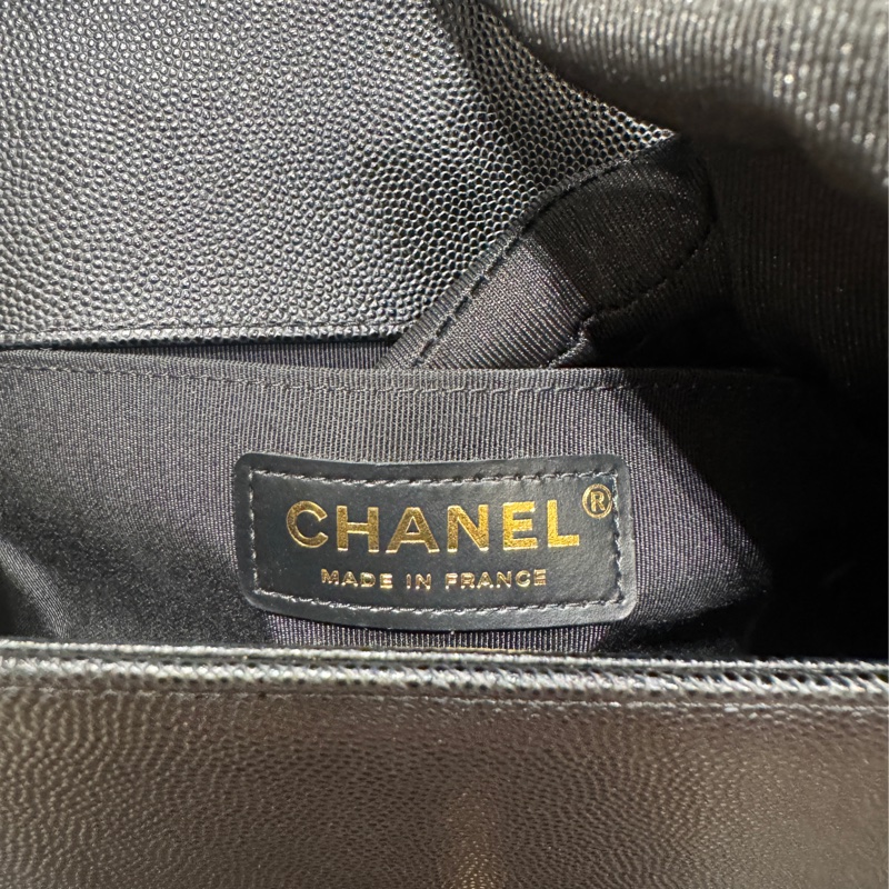 【✨99%新】Chanel Leboy caviar medium black gold 黑金中號魚子醬 leboy-20
