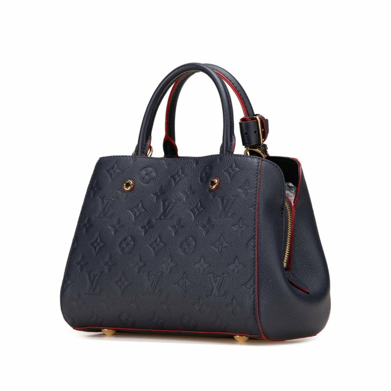 路易威登 Monogram Empreinte Montaigne BB 肩背包/手提包 2-Way M42747 海軍藍皮革 女士 LOUIS VUITTON-1