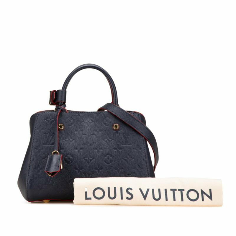 路易威登 Monogram Empreinte Montaigne BB 肩背包/手提包 2-Way M42747 海軍藍皮革 女士 LOUIS VUITTON-11