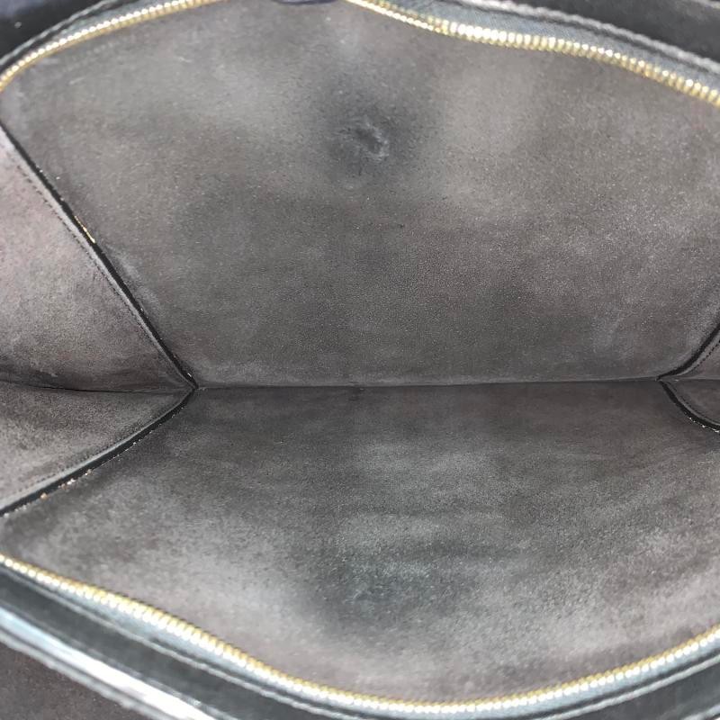 CELINE 賽琳 羊皮拼皮純色手拿包 黑色-11