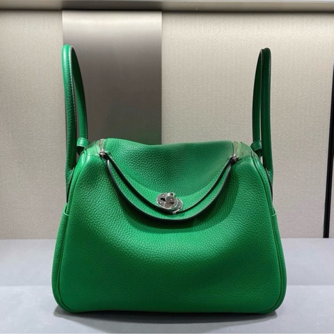 99新 Hermes lindy 26 1k竹子綠 tc皮 y刻