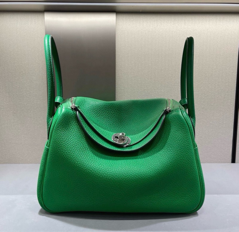 99新 Hermes lindy 26 1k竹子綠 tc皮 y刻-3