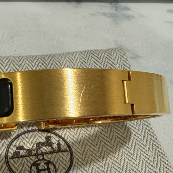 Hermes clic hh 手環 男  黑金色 官網購入-15