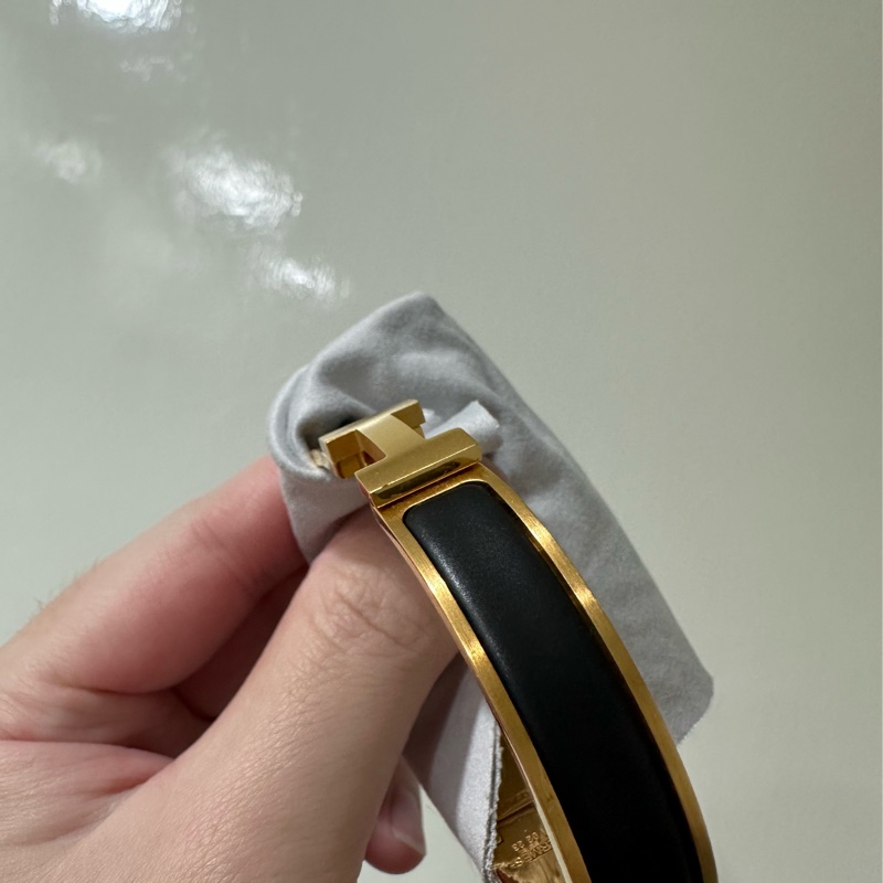 Hermes clic hh 手環 男  黑金色 官網購入 成交後部分金額捐款做公益-2