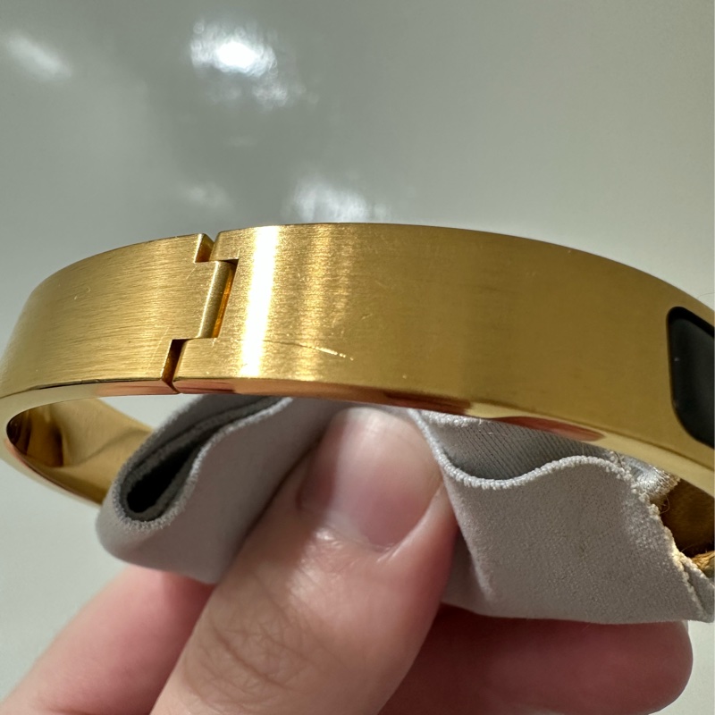 Hermes clic hh 手環 男  黑金色 官網購入 成交後部分金額捐款做公益-17