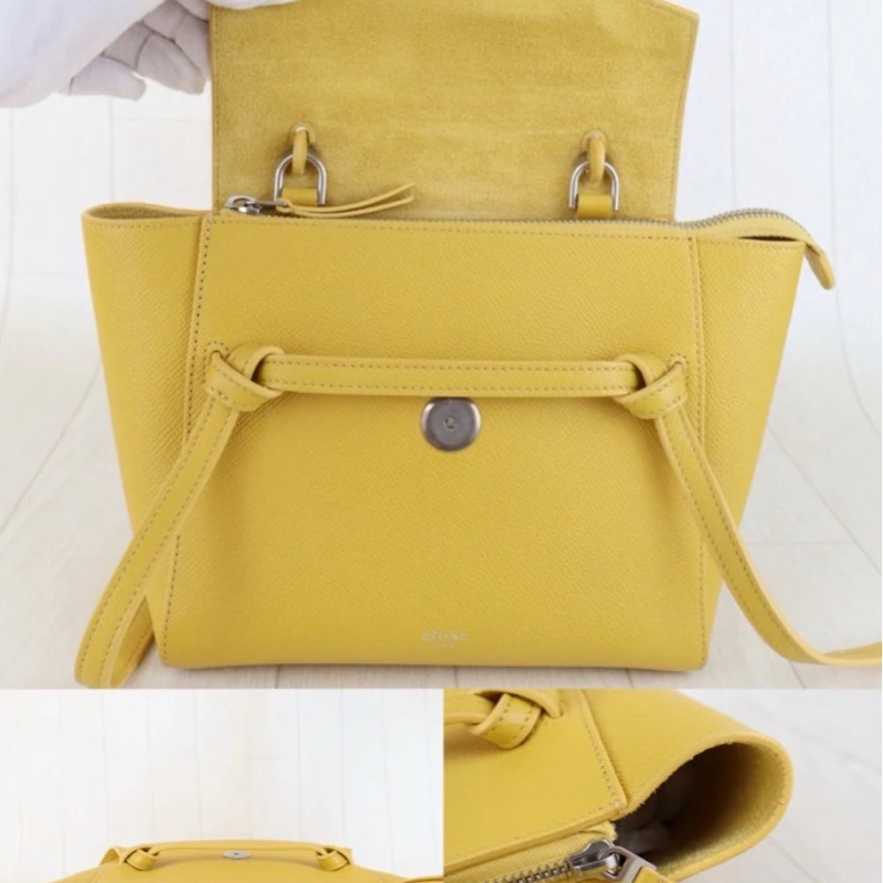 「JL精品代購」97新 Celine 小雞黃 鯰魚包 nano-7