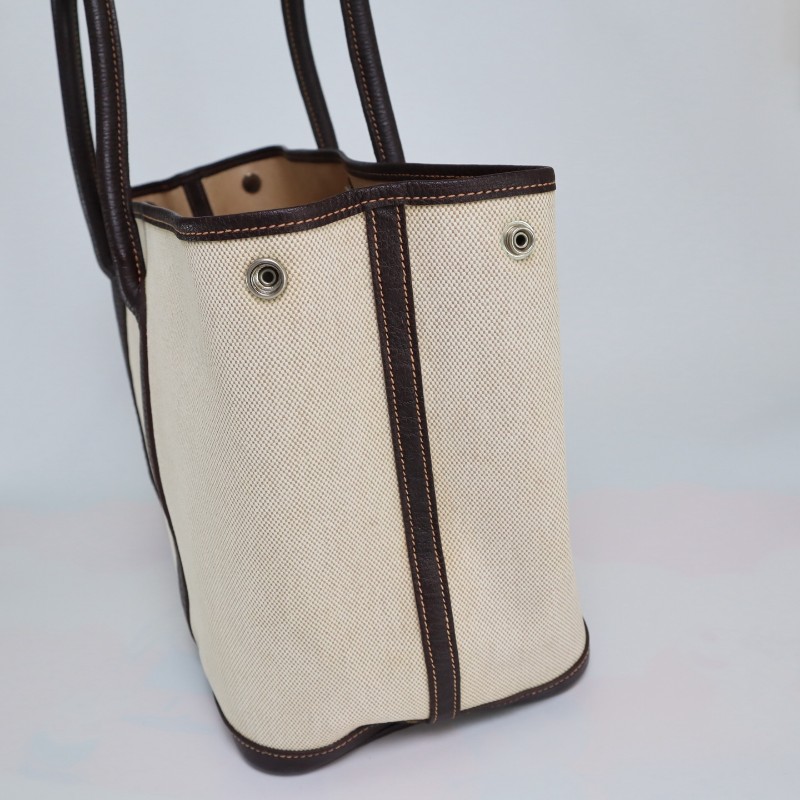 Hermes Garden Party 米棕花園36皮拼布 框刻-2