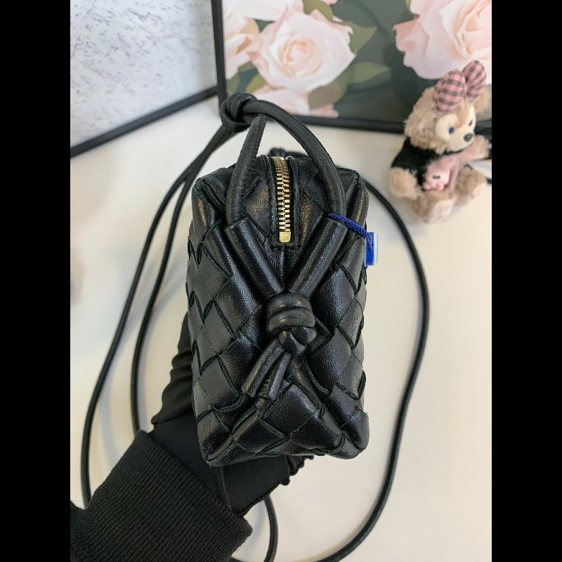 Bottega Veneta candy loop 黑色編織相機包-3