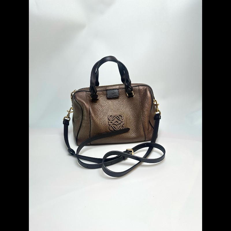 Loewe 浮雕大logo小號波士頓 手提包肩背包-0