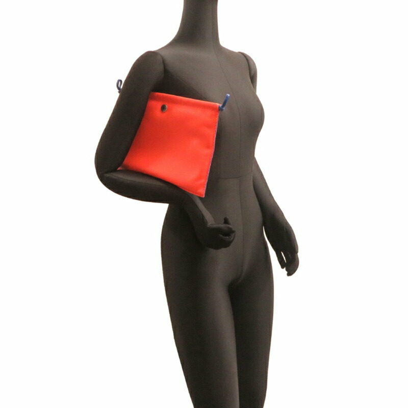 愛馬仕 Hermès 枕頭套 Crude Cell U 印花女士手拿包 Anjou Miro Swift 橙色-7